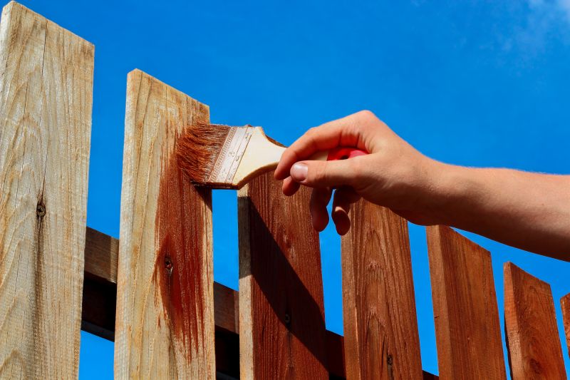 Fence Staining Process